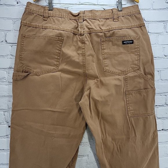 Most Wanted Work Pants Mens 40 X 32 Rugged Carpenter Trousers Brown - Picture 11 of 16